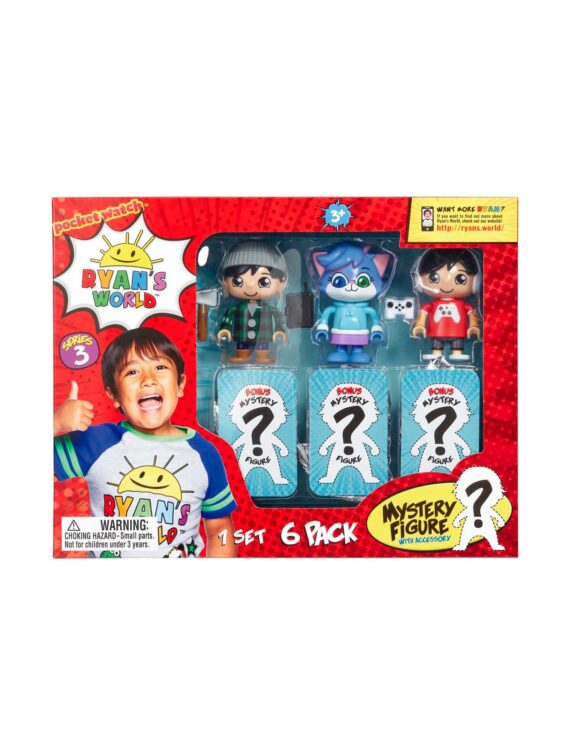 EN_200006.204_ 6_Pack_Collectibles_Mystery_Fig_Pack_F Ryan's World 6 Pack Collectible Mystery Figure Set Series 2