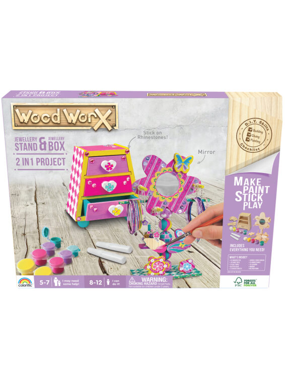 PD_929106.0_WWX_Core_2-1_Girls_Jewellery_Stand_&_Box_1L_Pack_F Wood WorX 2-in-1 Jewellery Box Project & Jewellery Stand Project